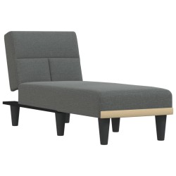 vidaXL Sofá diván de tela gris oscuro