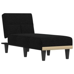 vidaXL Sofá diván de tela negro