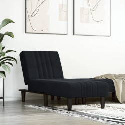 vidaXL Sofá diván de terciopelo negro