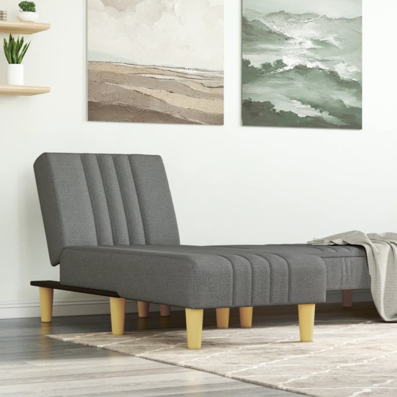 vidaXL Sofá diván de tela gris oscuro vidaXL Sofá diván de tela gris oscuro
