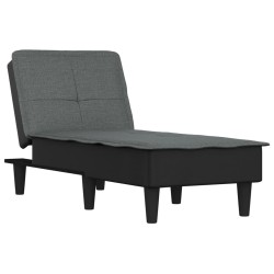 vidaXL Sofá diván de tela gris oscuro