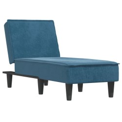 vidaXL Sofá diván de terciopelo azul