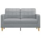 vidaXL Sofá de 2 plazas de tela gris claro 140 cm vidaXL Sofá de 2 plazas de tela gris claro 140 cm