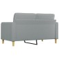 vidaXL Sofá de 2 plazas de tela gris claro 140 cm vidaXL Sofá de 2 plazas de tela gris claro 140 cm