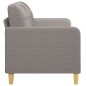 vidaXL Sofá de 2 plazas de tela gris taupé 140 cm