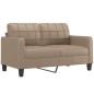 vidaXL Sofá de 2 plazas de cuero sintético color capuchino 140 cm vidaXL Sofá de 2 plazas de cuero sintético color capuchino 140 cm