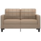 vidaXL Sofá de 2 plazas de cuero sintético color capuchino 140 cm vidaXL Sofá de 2 plazas de cuero sintético color capuchino 140 cm