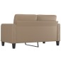vidaXL Sofá de 2 plazas de cuero sintético color capuchino 140 cm vidaXL Sofá de 2 plazas de cuero sintético color capuchino 140 cm