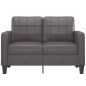 vidaXL Sofá de 2 plazas de cuero sintético gris 120 cm vidaXL Sofá de 2 plazas de cuero sintético gris 120 cm