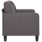 vidaXL Sofá de 2 plazas de cuero sintético gris 120 cm vidaXL Sofá de 2 plazas de cuero sintético gris 120 cm