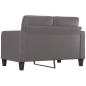 vidaXL Sofá de 2 plazas de cuero sintético gris 120 cm vidaXL Sofá de 2 plazas de cuero sintético gris 120 cm