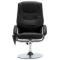 vidaXL Sillón de masaje con reposapiés cuero sintético negro vidaXL Sillón de masaje con reposapiés cuero sintético negro