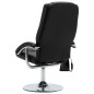 vidaXL Sillón de masaje con reposapiés cuero sintético negro vidaXL Sillón de masaje con reposapiés cuero sintético negro