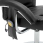 vidaXL Sillón de masaje con reposapiés cuero sintético negro vidaXL Sillón de masaje con reposapiés cuero sintético negro