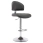 vidaXL Taburete de cocina cuero sintético gris