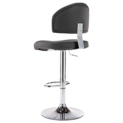 vidaXL Taburete de cocina cuero sintético gris