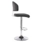 vidaXL Taburete de cocina cuero sintético gris