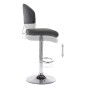 vidaXL Taburete de cocina cuero sintético gris