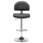 vidaXL Taburete de cocina cuero sintético gris