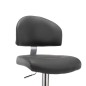 vidaXL Taburete de cocina cuero sintético gris