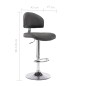 vidaXL Taburete de cocina cuero sintético gris