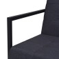 vidaXL Sofá de 2 plazas con reposabrazos acero y tela gris oscuro vidaXL Sofá de 2 plazas con reposabrazos acero y tela gris oscuro