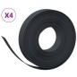 vidaXL Borduras de jardín 4 uds polietileno negro 10 m 10 cm vidaXL Borduras de jardín 4 uds polietileno negro 10 m 10 cm