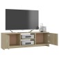 vidaXL Mueble de TV madera contrachapada color roble 120x30x37,5cm vidaXL Mueble de TV madera contrachapada color roble 120x30x37,5cm