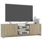 vidaXL Mueble de TV madera contrachapada color roble 120x30x37,5cm vidaXL Mueble de TV madera contrachapada color roble 120x30x37,5cm