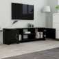 vidaXL Mueble para TV madera contrachapada negro 120x30x37,5 cm vidaXL Mueble para TV madera contrachapada negro 120x30x37,5 cm