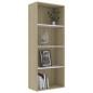 vidaXL Estantería 4 niveles contrachapada blanca roble 60x30x151,5cm vidaXL Estantería 4 niveles contrachapada blanca roble 60x30x151,5cm