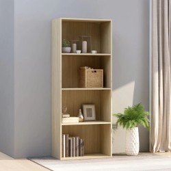 vidaXL Estantería 4 niveles madera contrachapada roble 60x30x151,5cm