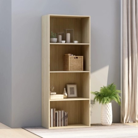 vidaXL Estantería 4 niveles madera contrachapada roble 60x30x151,5cm