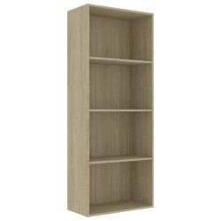 vidaXL Estantería 4 niveles madera contrachapada roble 60x30x151,5cm