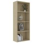 vidaXL Estantería 4 niveles madera contrachapada roble 60x30x151,5cm vidaXL Estantería 4 niveles madera contrachapada roble 60x30x151,5cm