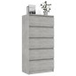 vidaXL Aparador con cajones contrachapada gris hormigón 60x35x121 cm vidaXL Aparador con cajones contrachapada gris hormigón 60x35x121 cm