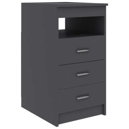 vidaXL Cajonera de madera contrachapada gris 40x50x76 cm