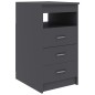 vidaXL Cajonera de madera contrachapada gris 40x50x76 cm vidaXL Cajonera de madera contrachapada gris 40x50x76 cm