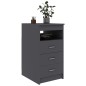 vidaXL Cajonera de madera contrachapada gris 40x50x76 cm vidaXL Cajonera de madera contrachapada gris 40x50x76 cm