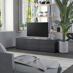vidaXL Mueble para TV madera contrachapada gris 120x34x30 cm