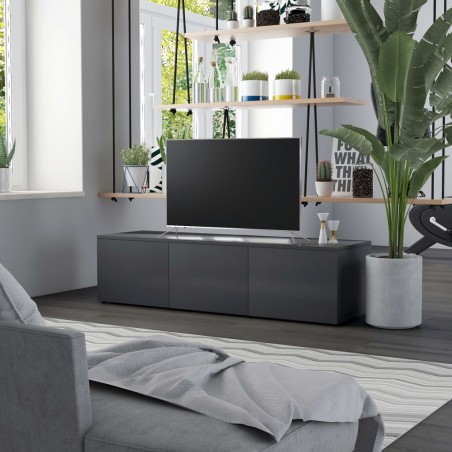 vidaXL Mueble para TV madera contrachapada gris 120x34x30 cm