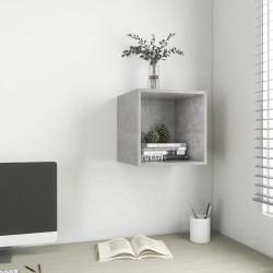 vidaXL Armario de pared madera contrachapada gris hormigón 37x37x37 cm