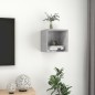 vidaXL Armario de pared madera contrachapada gris hormigón 37x37x37 cm vidaXL Armario de pared madera contrachapada gris hormigón 37x37x37 cm