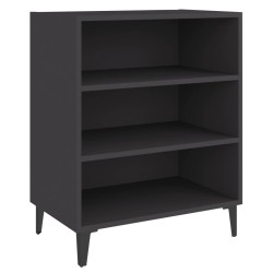 vidaXL Aparador de madera contrachapada gris 57x35x70 cm