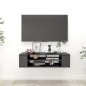 vidaXL Mueble de TV colgante contrachapada gris brillo 100x30x26,5 cm vidaXL Mueble de TV colgante contrachapada gris brillo 100x30x26,5 cm