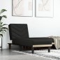 vidaXL Sofá diván de tela negro vidaXL Sofá diván de tela negro