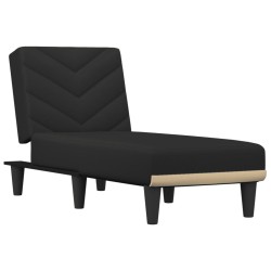 vidaXL Sofá diván de tela negro