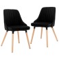 vidaXL Sillas de comedor 2 unidades terciopelo negro