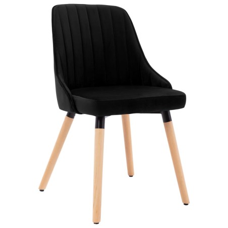 vidaXL Sillas de comedor 2 unidades terciopelo negro