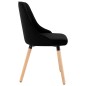 vidaXL Sillas de comedor 2 unidades terciopelo negro